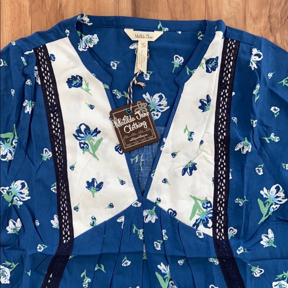 Matilda Jane Blue  floral print women’s dress - Picture 5 of 8
